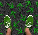 Pfeile in verschiedene Richtungen