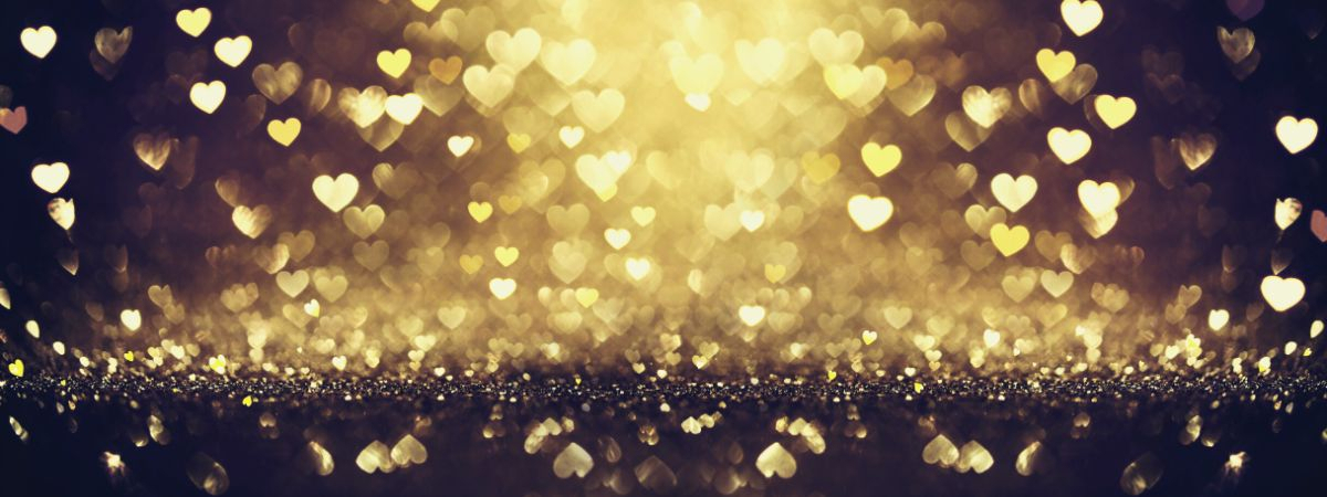 Glitzer und Herzen