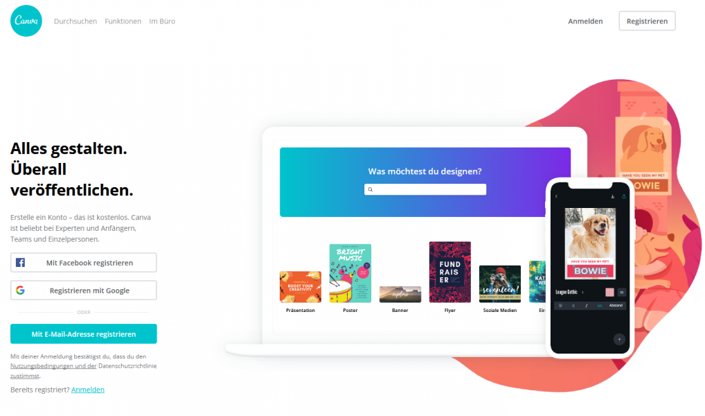 Canva Grafik bearbeiten