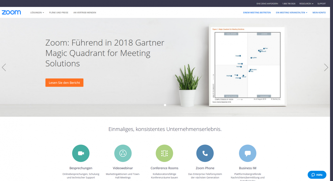 Zoom - Online-Meetings + Webinare